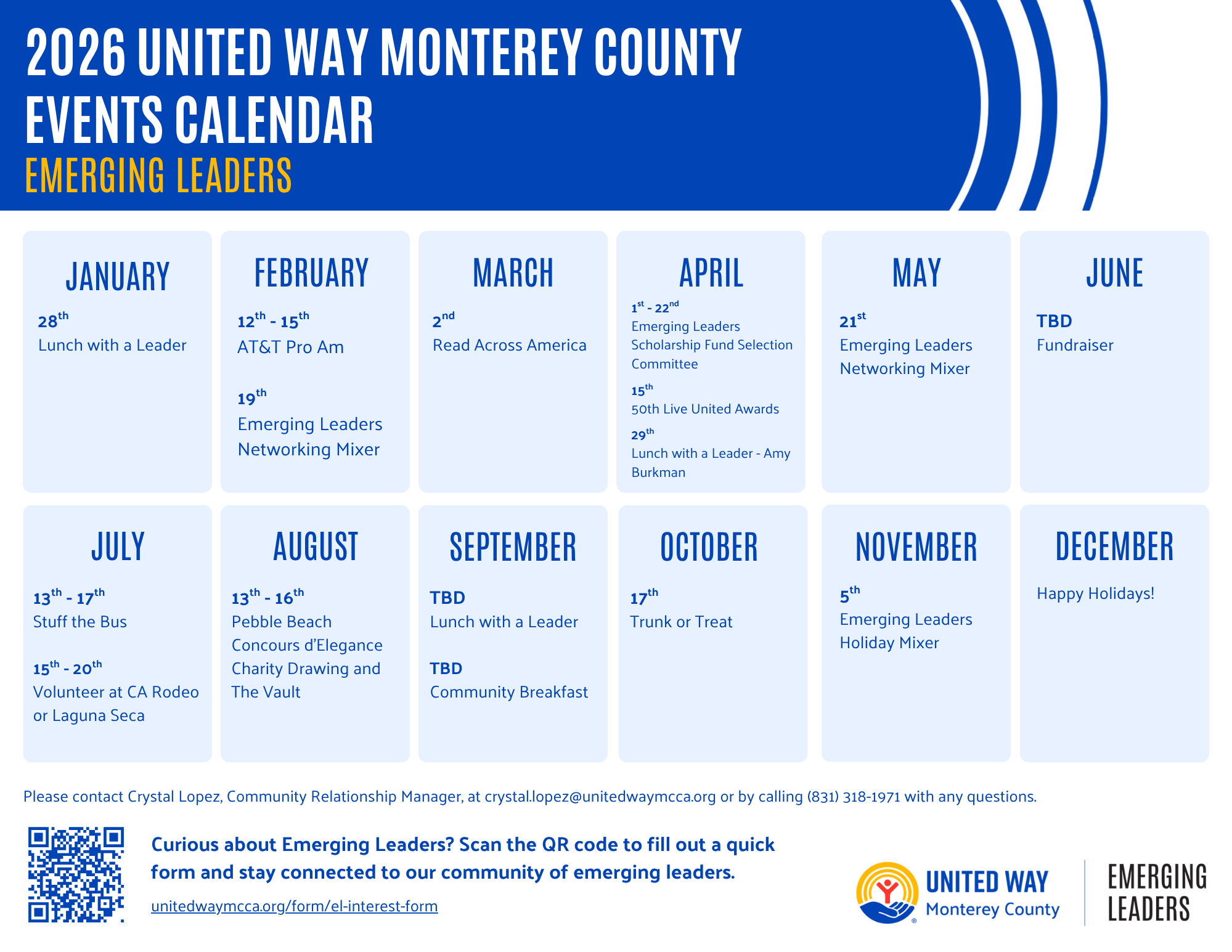 Emerging Leaders Calendar