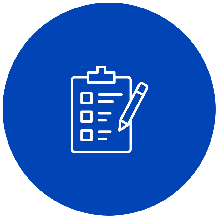 Checklist and pencil