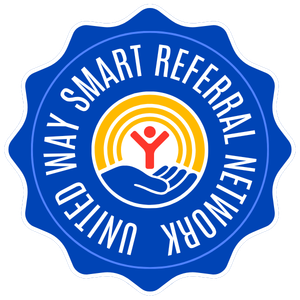 Graphic badge showing membership in United Way Smart Referral Network