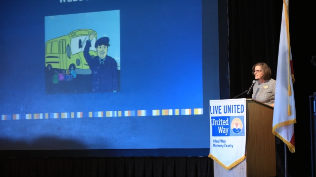 CEO & President, Katy Castagna welcomes our guests to our annual Community Breakfast